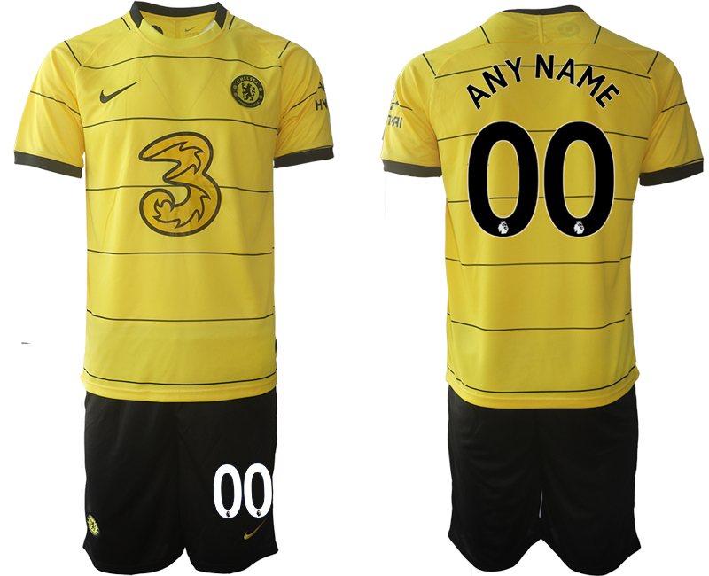 Men 2021-2022 Club Chelsea away yellow customized Soccer Jersey->customized soccer jersey->Custom Jersey
